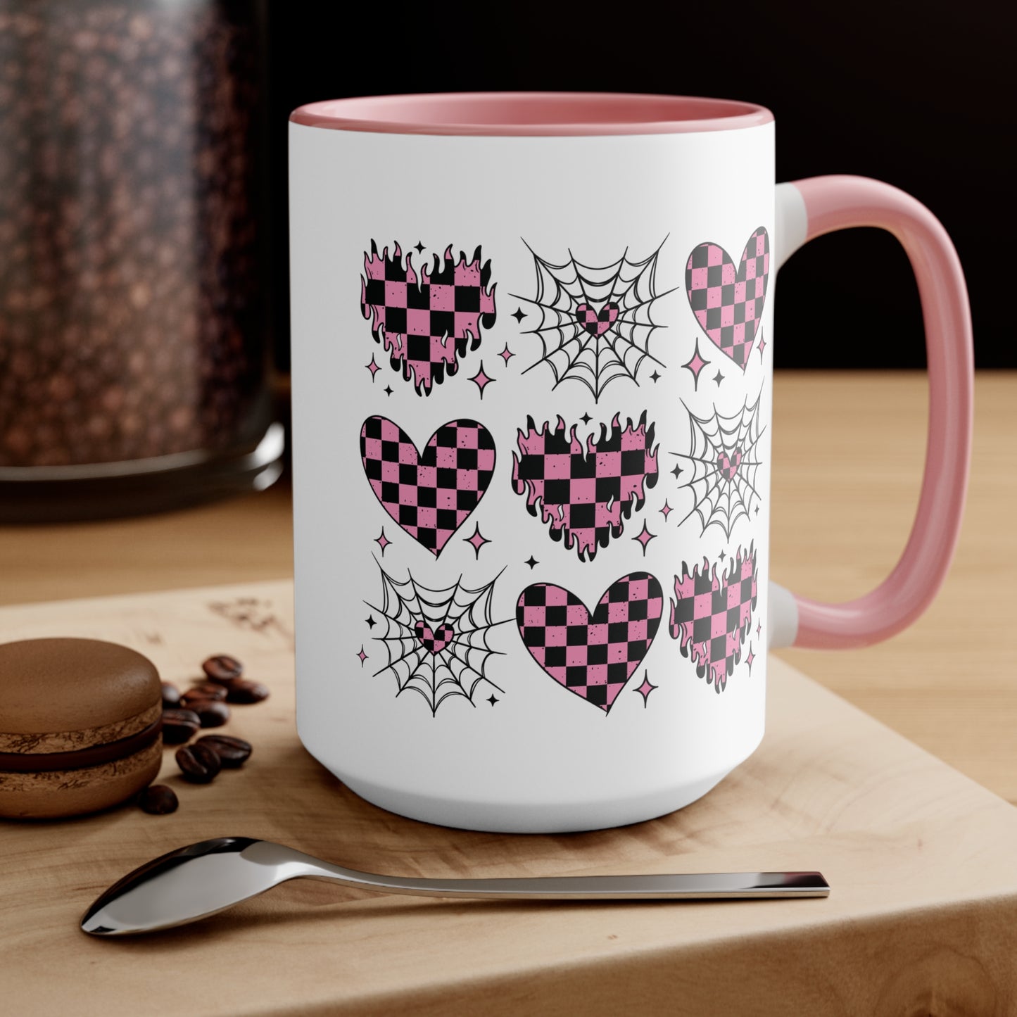 Checkered Hearts 15oz Mug