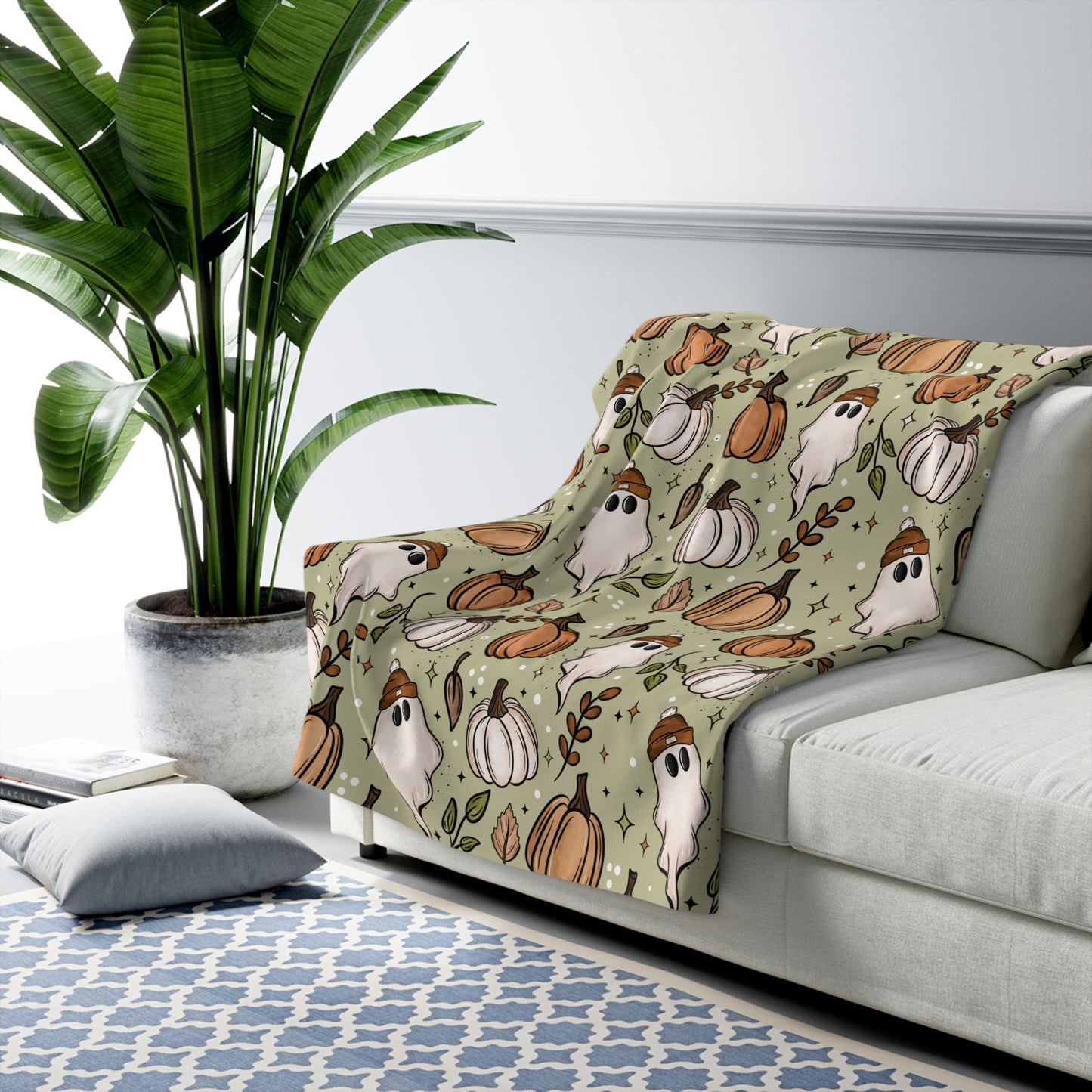 Hello Fall Sherpa Fleece Blanket