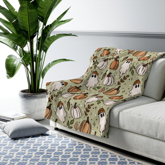 Hello Fall Sherpa Fleece Blanket