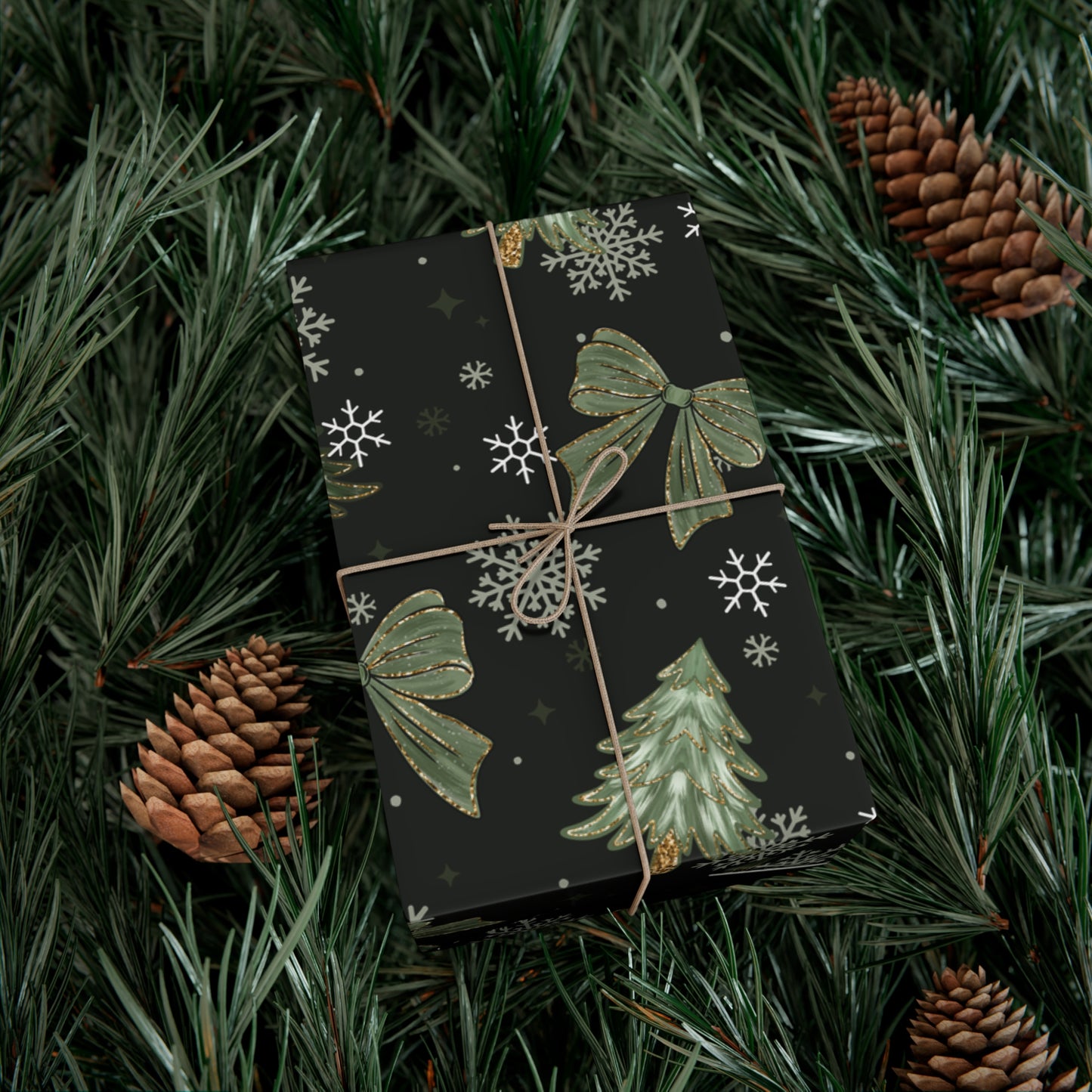 Trees and Bows Gift Wrap Papers