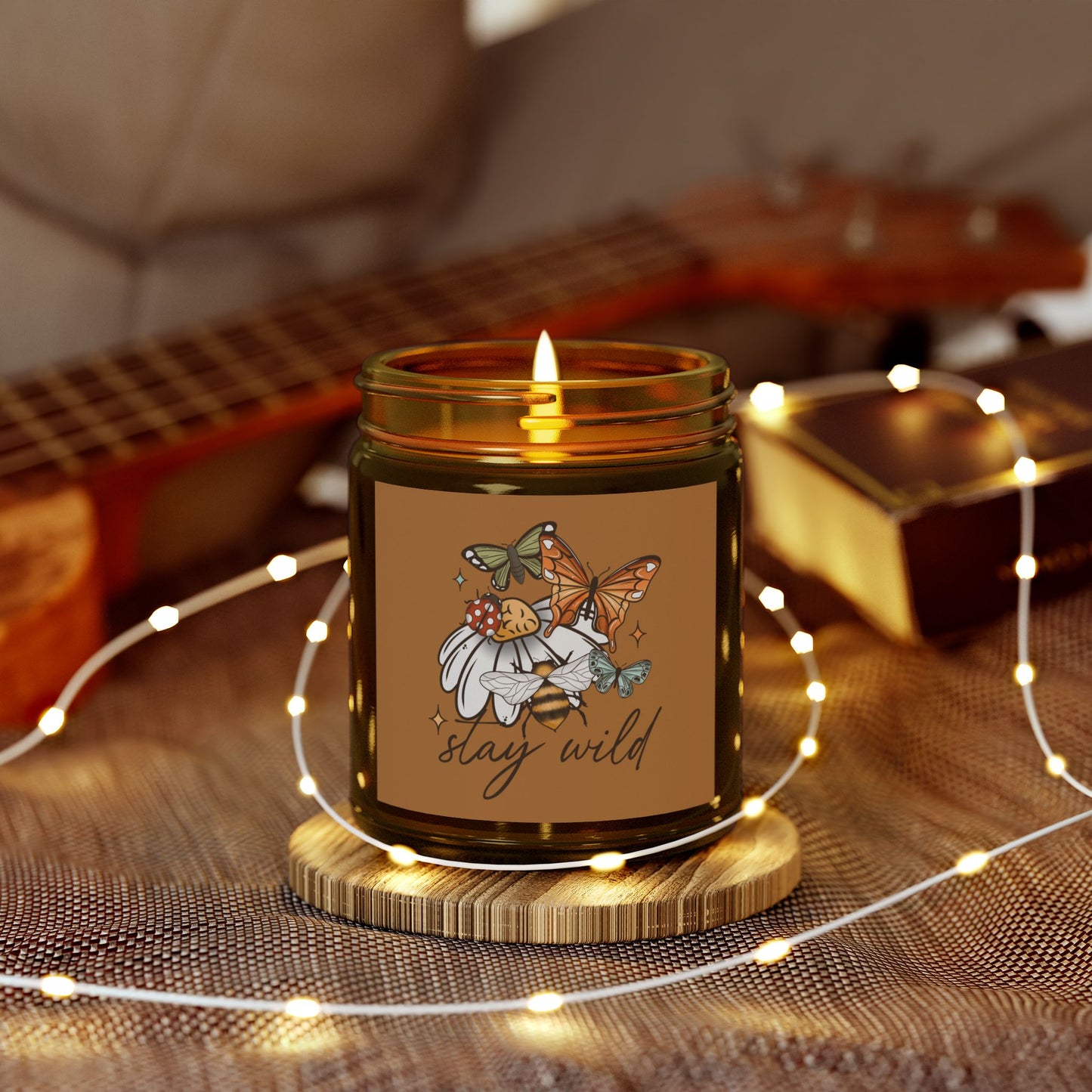 Stay Wild Scented Candle – Coconut Apricot Wax (9oz)