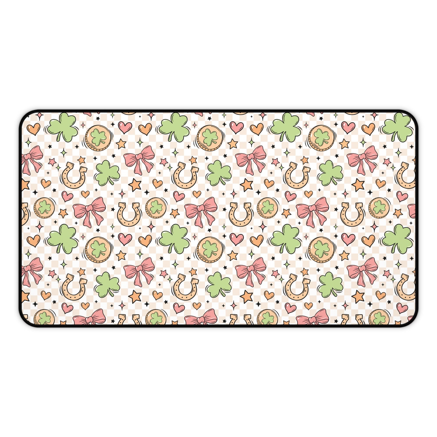 St. Patty's Bows Desk Mat
