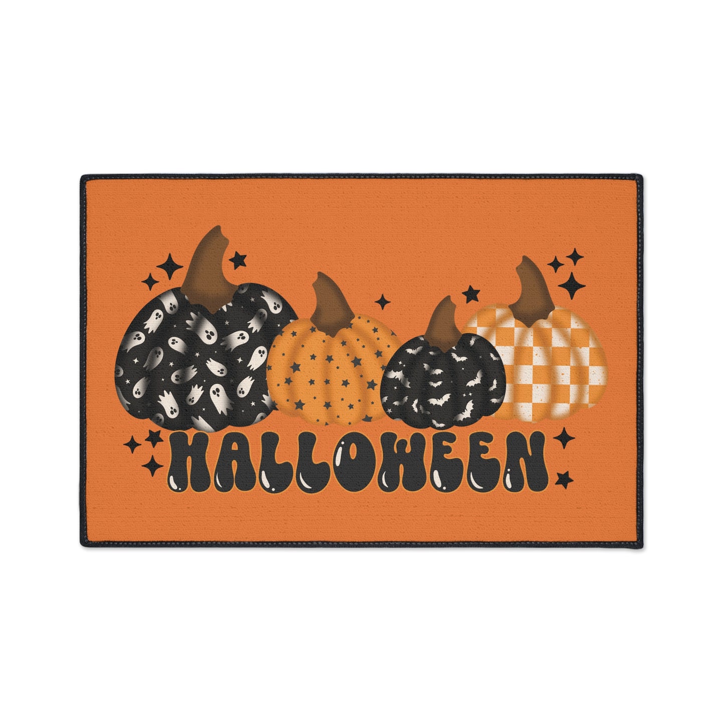 Halloween Pumpkins Floor Mat, Durable Entrance Rug, Autumn Decor, Home Welcome Mat, Pumpkin Welcome Mat, Seasonal Floor Mat