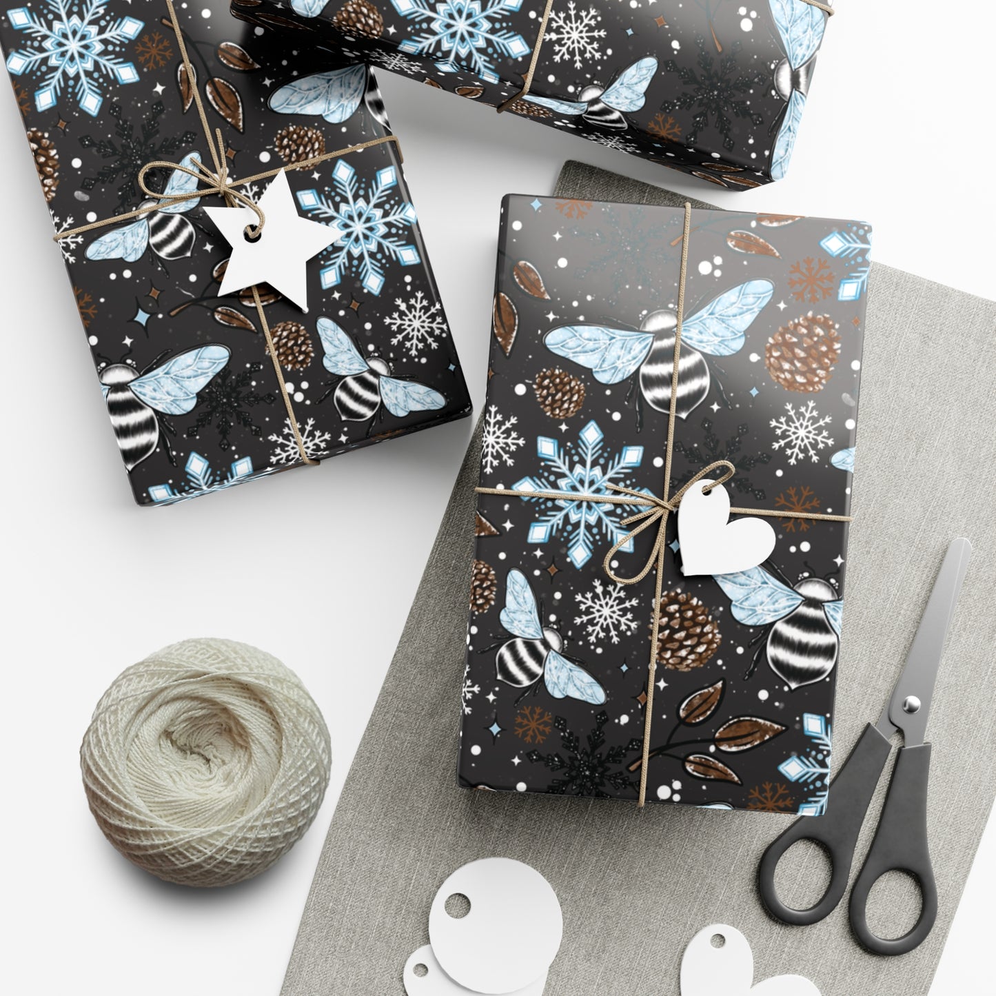 Winter Bees Gift Wrap Papers