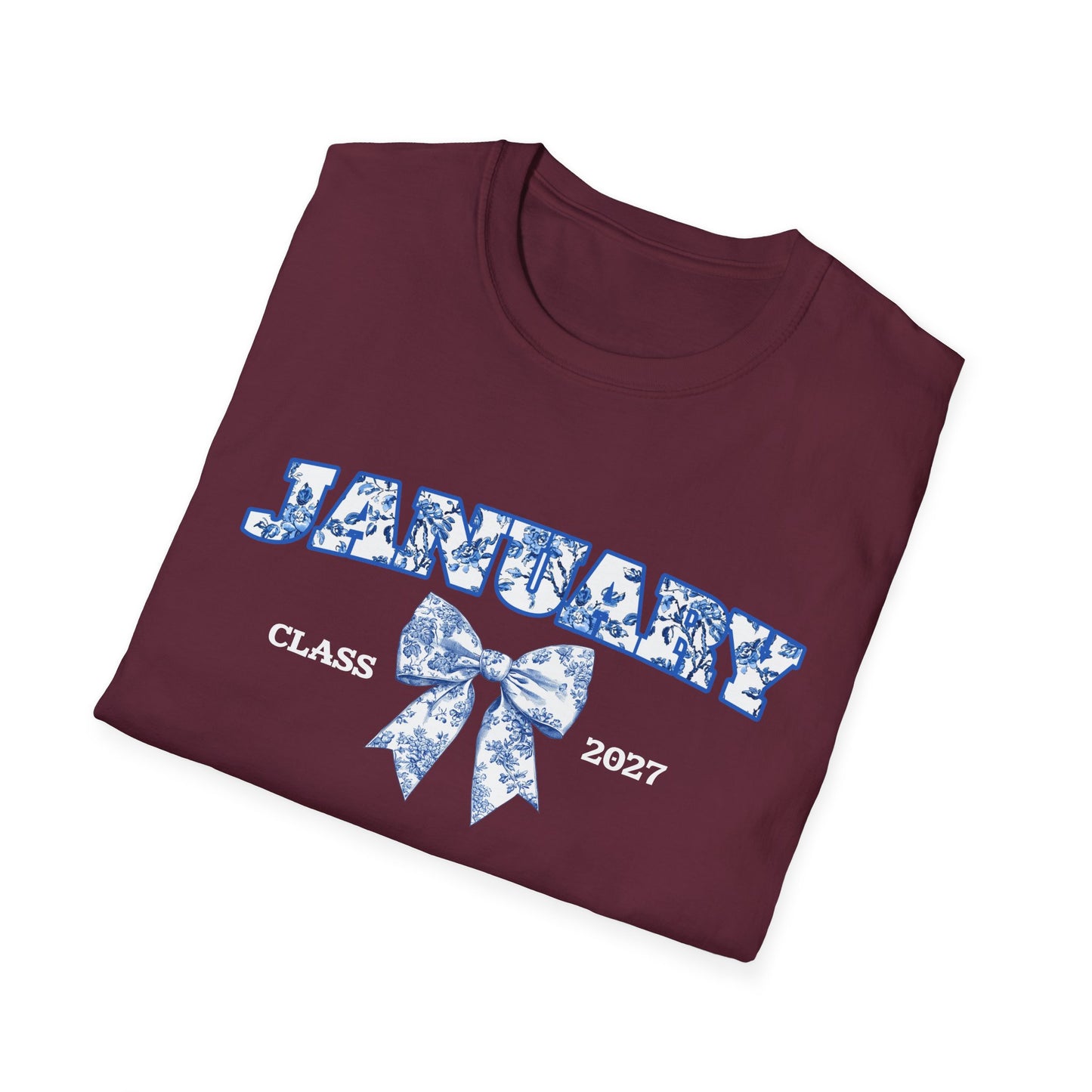 January Class of 2027 T-Shirt, Graduation Tee, School Spirit Wear, Unisex Trendy Shirt, Back to School Apparel, Birthday Gift