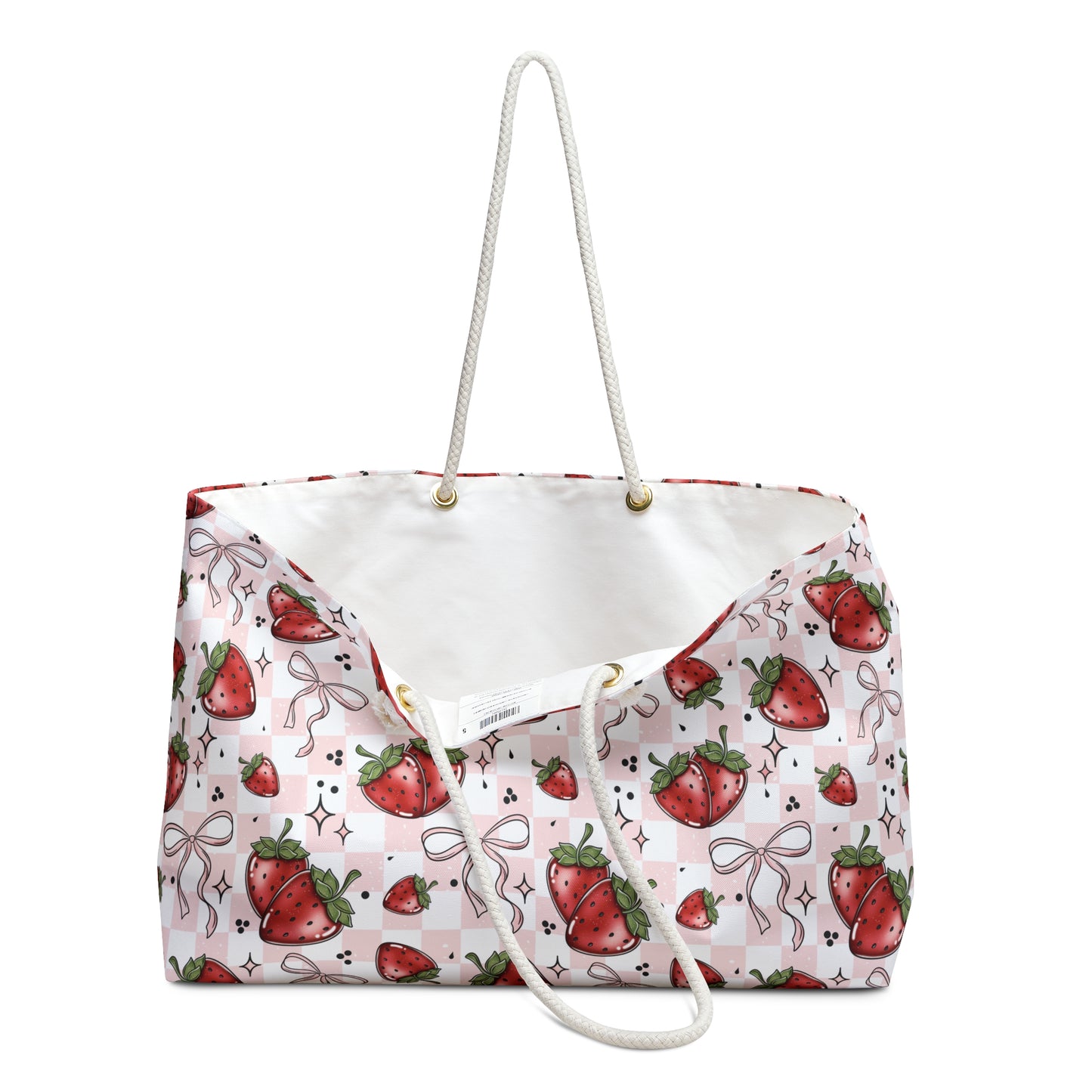 Strawberry Season Weekender Bag - Eco-Friendly Travel Tote