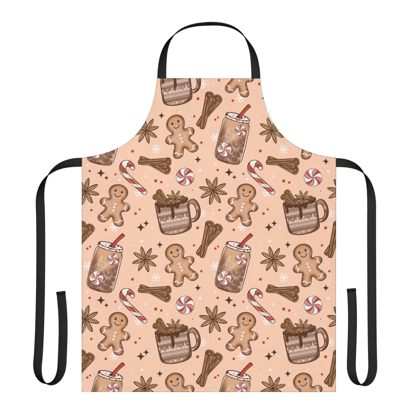 All I Want for Christmas Allover Apron, Festive Cooking, Baking Gift, Christmas Kitchen Decor, Gingerbread Men Design, Unique Chef Apron
