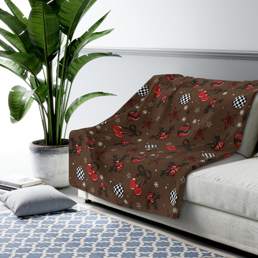 Merry Vibes Sherpa Fleece Blanket