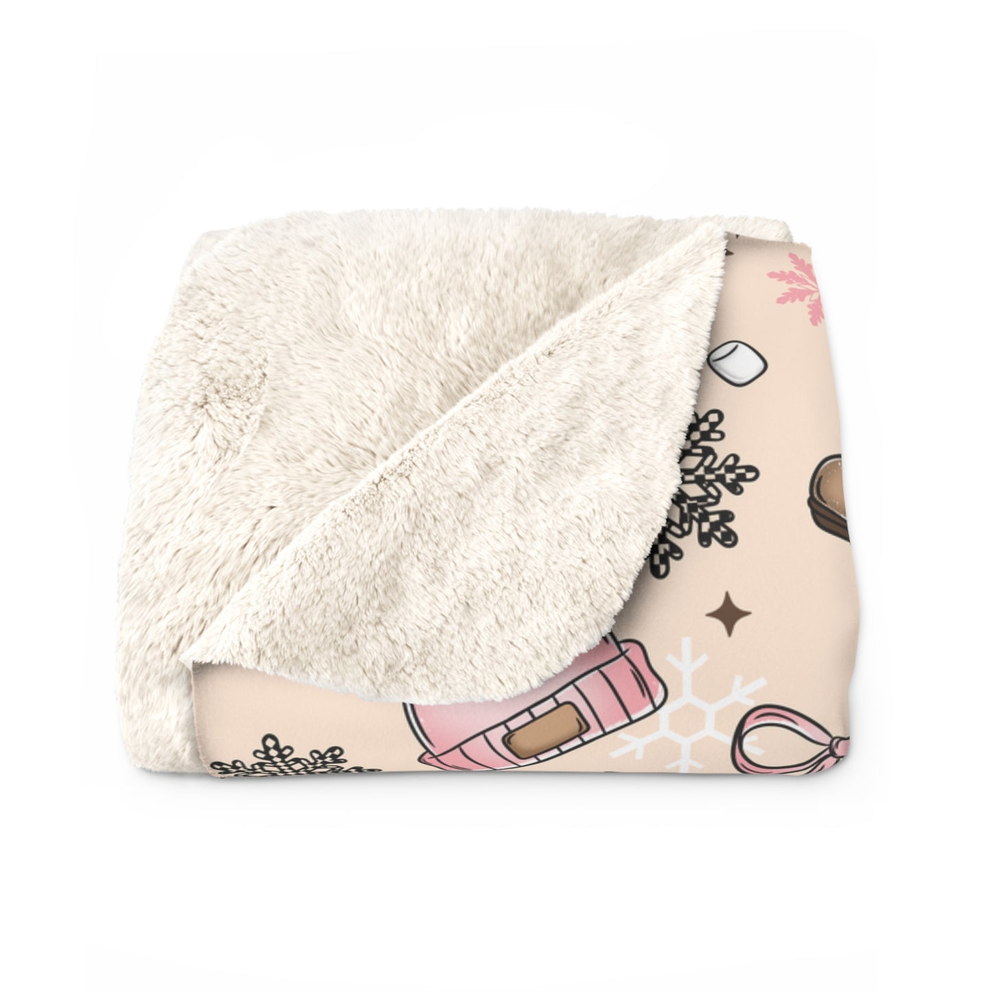 Winter Vibes Sherpa Fleece Blanket