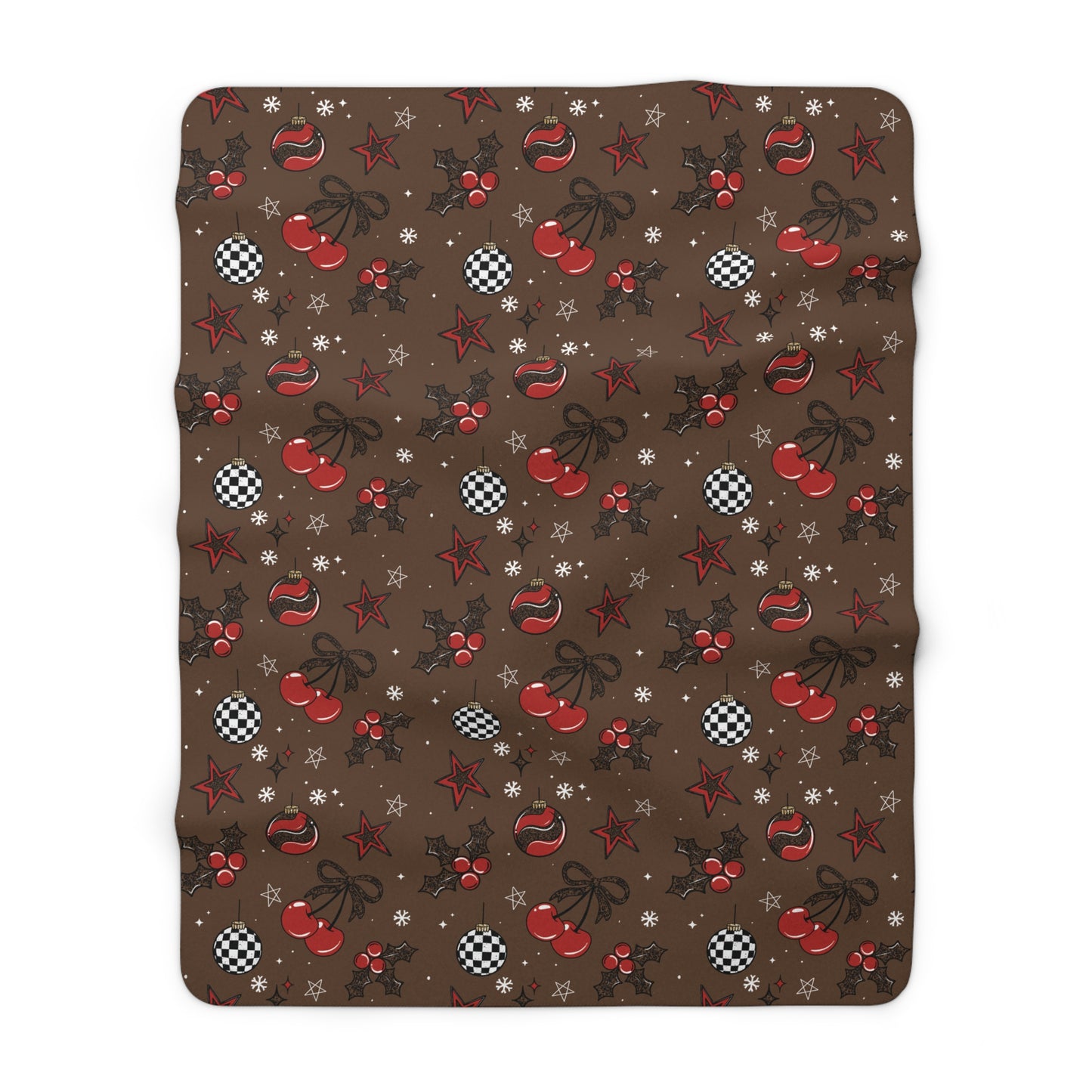Merry Vibes Sherpa Fleece Blanket