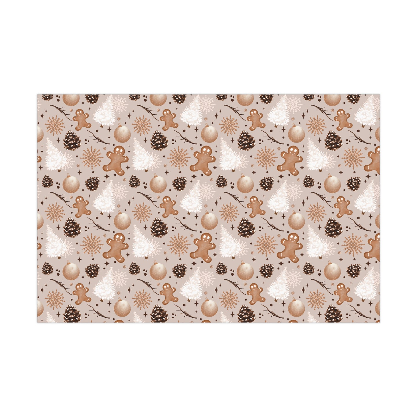 Winter Gingerbread Gift Wrap Papers