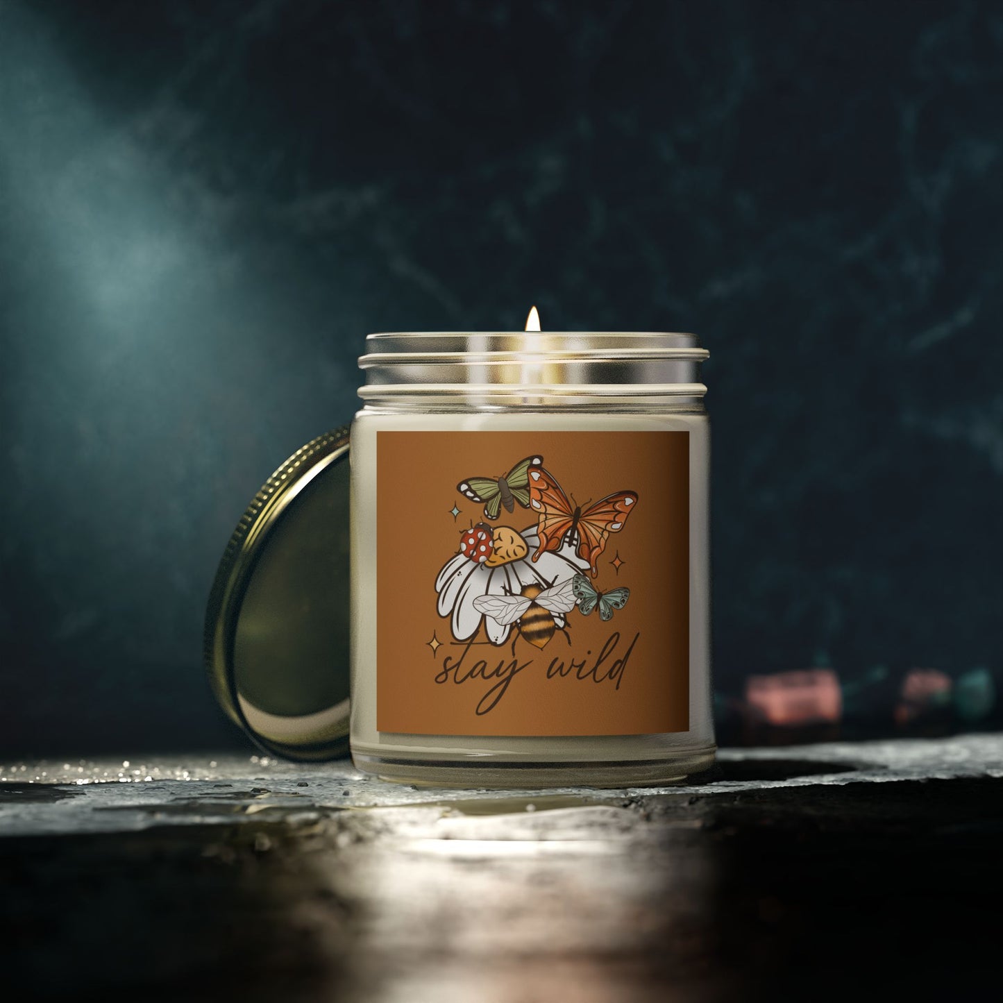 Stay Wild Scented Candle – Coconut Apricot Wax (9oz)