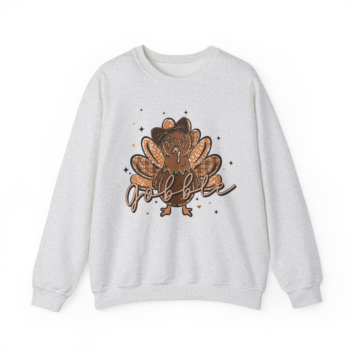 Gobble Glitter Turkey Crewneck Sweatshirt