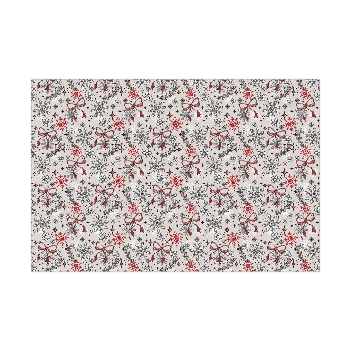 Snow and Bows Gift Wrap Papers