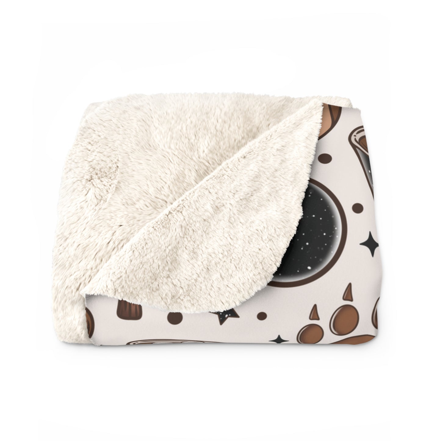 Bear Camping Sherpa Fleece Blanket