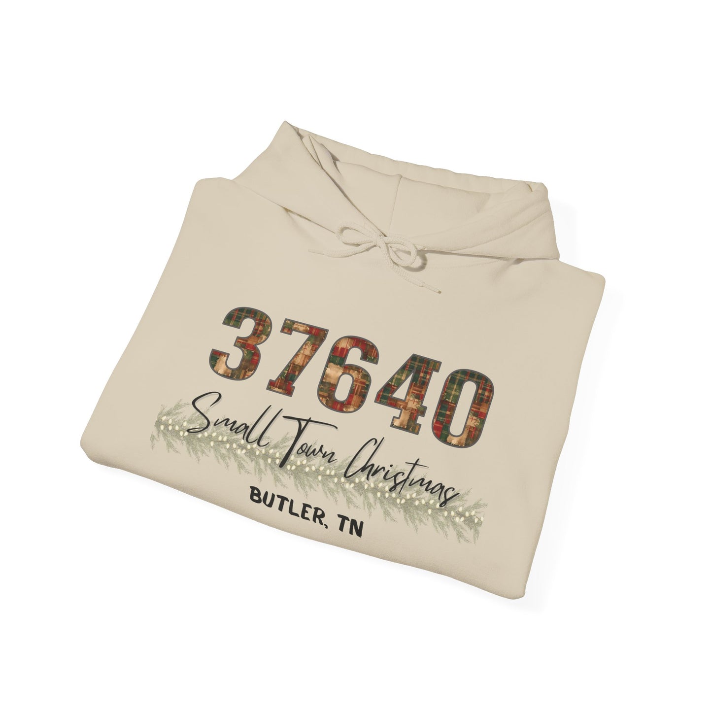 Small Town Christmas Hoodie - Butler | Cozy Winter Apparel, Gift for Him/Her, Holiday Outfit, Family Gathering Clothes
