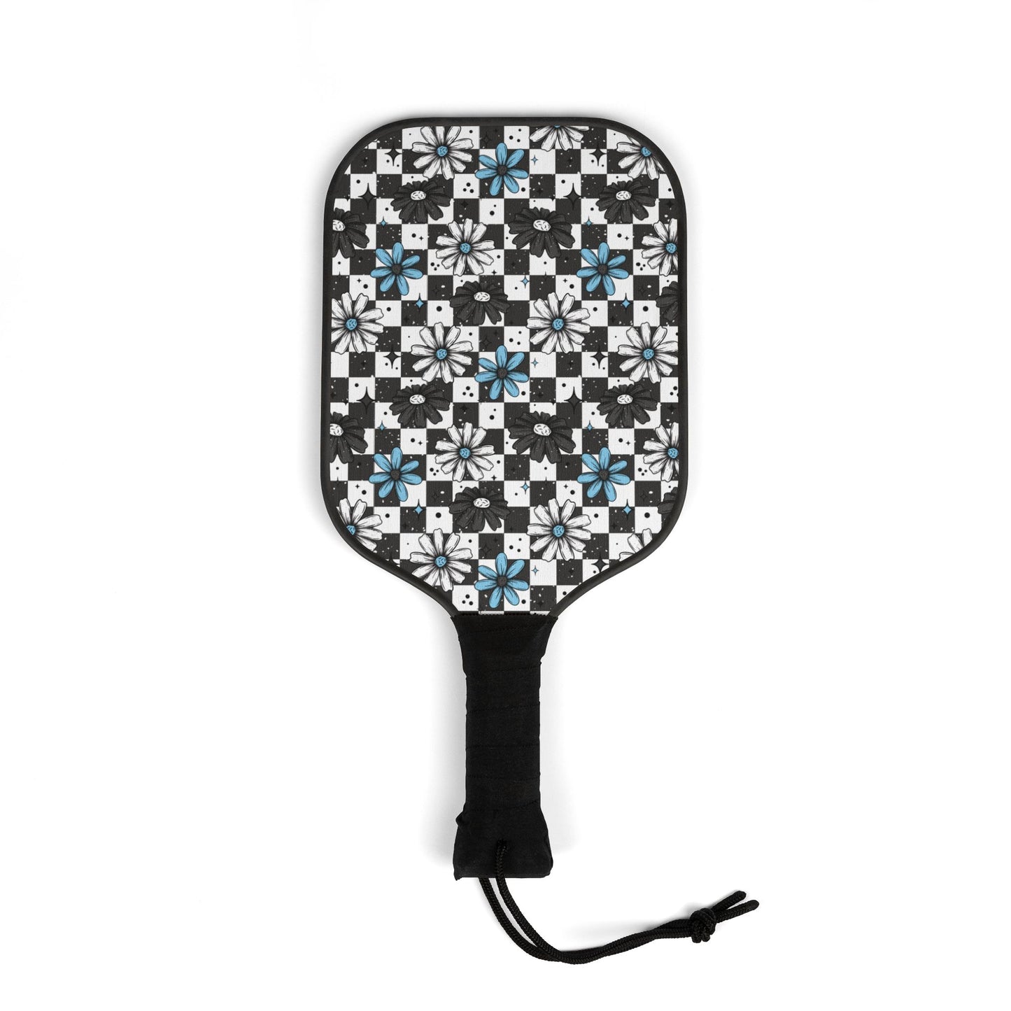 Floral Checkers Pickleball Paddle Set with Balls