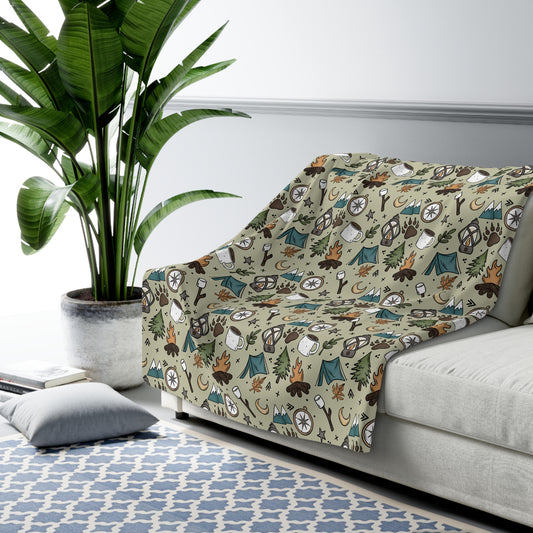 Lost Sherpa Fleece Blanket