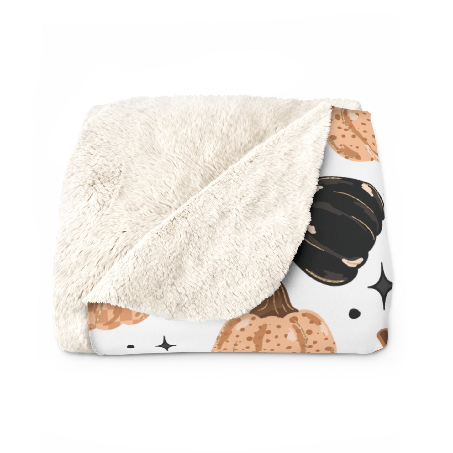 Fall Pumkins Sherpa Fleece Blanket