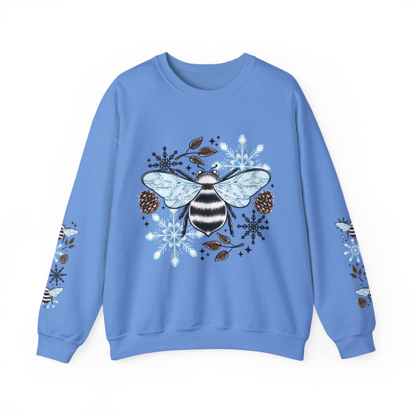 Winter Bee w Sleeves Crewneck Sweatshirt