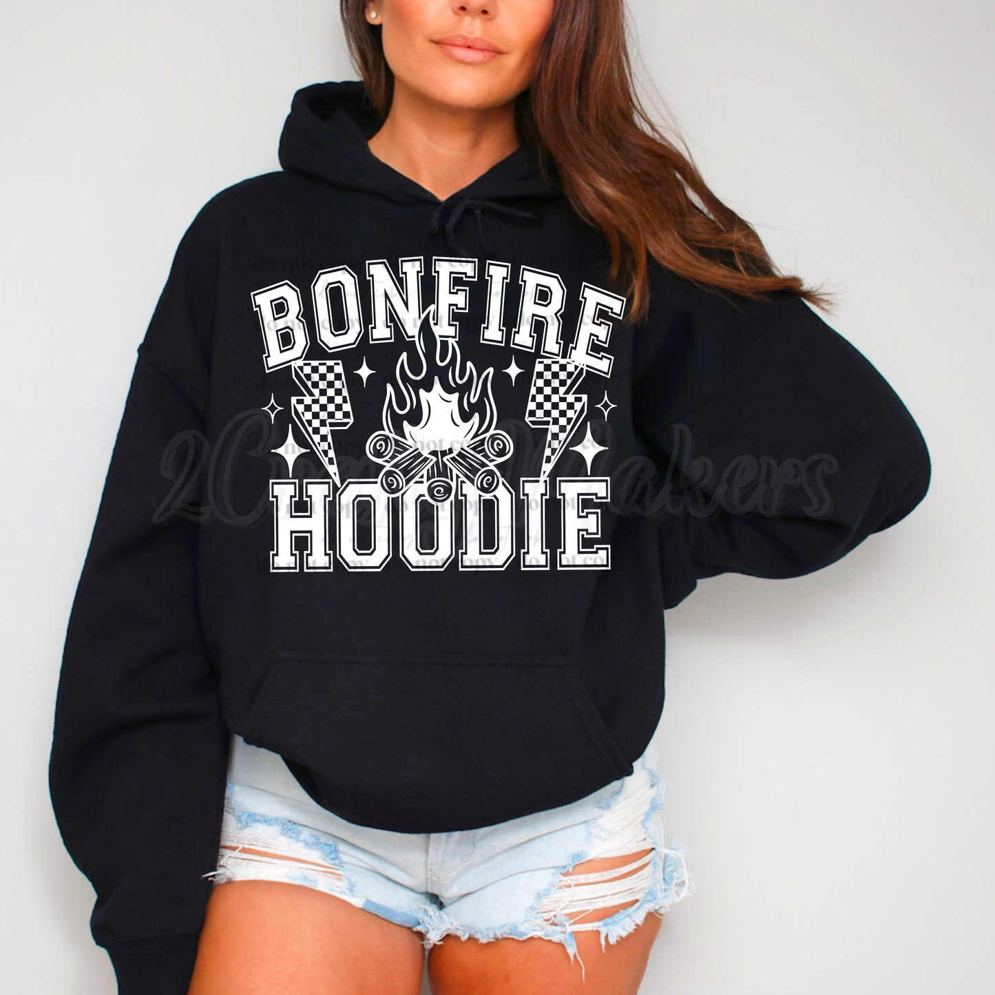Bonfire Hoodie (White) Design Only