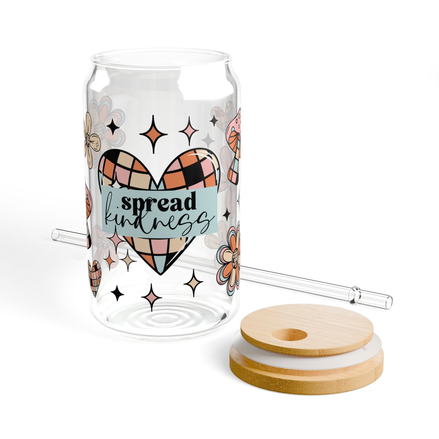 Spread Kindness Sipper Glass, 16oz