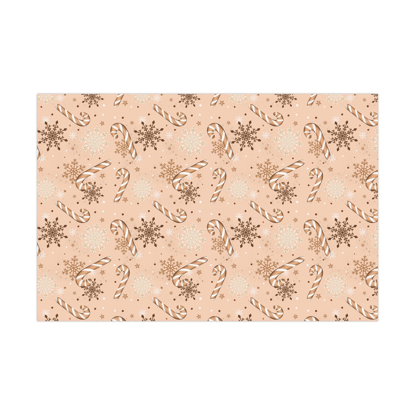 Candy Canes and Snowflakes Gift Wrap Papers