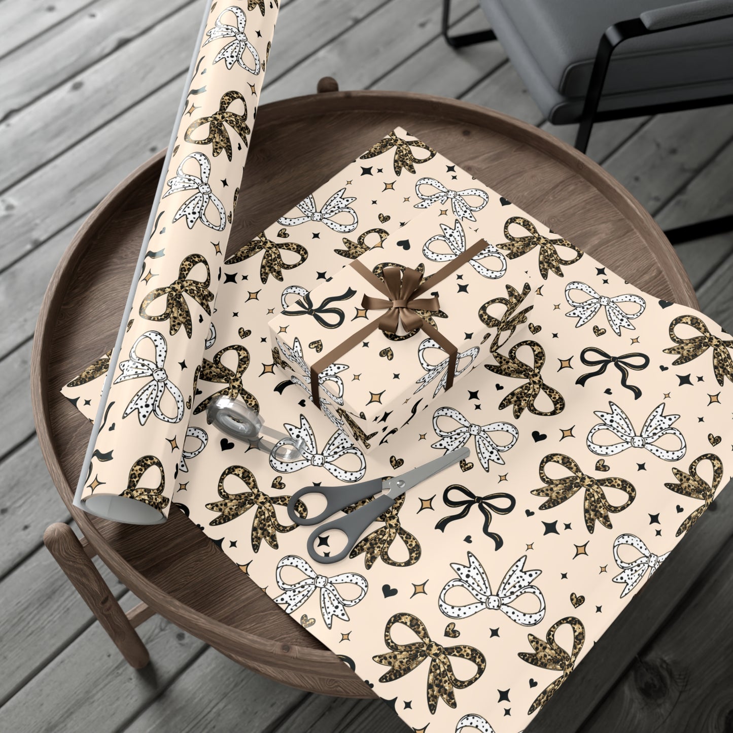 Cheetah Bows Gift Wrap Papers