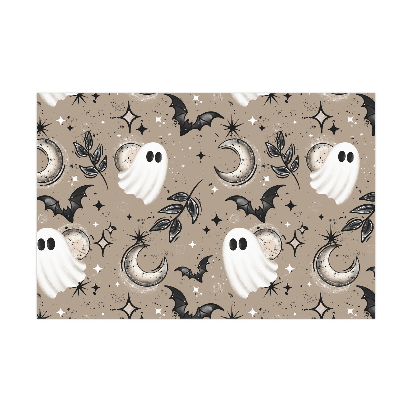 Ghosts and Moons Gift Wrap Papers