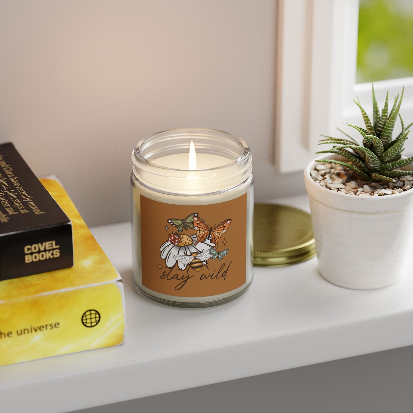Stay Wild Scented Candle – Coconut Apricot Wax (9oz)