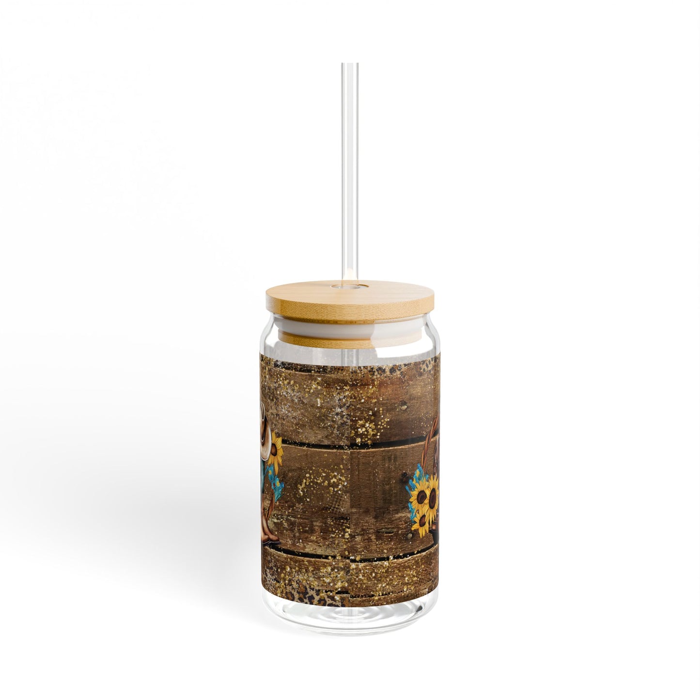 Western Cowgirl Sipper Glass, 16oz