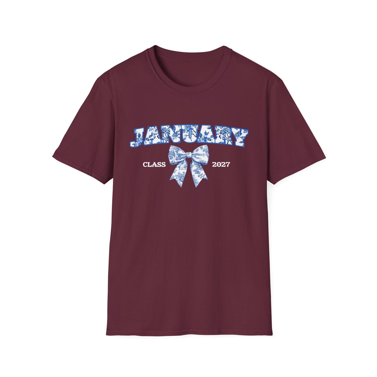 January Class of 2027 T-Shirt, Graduation Tee, School Spirit Wear, Unisex Trendy Shirt, Back to School Apparel, Birthday Gift