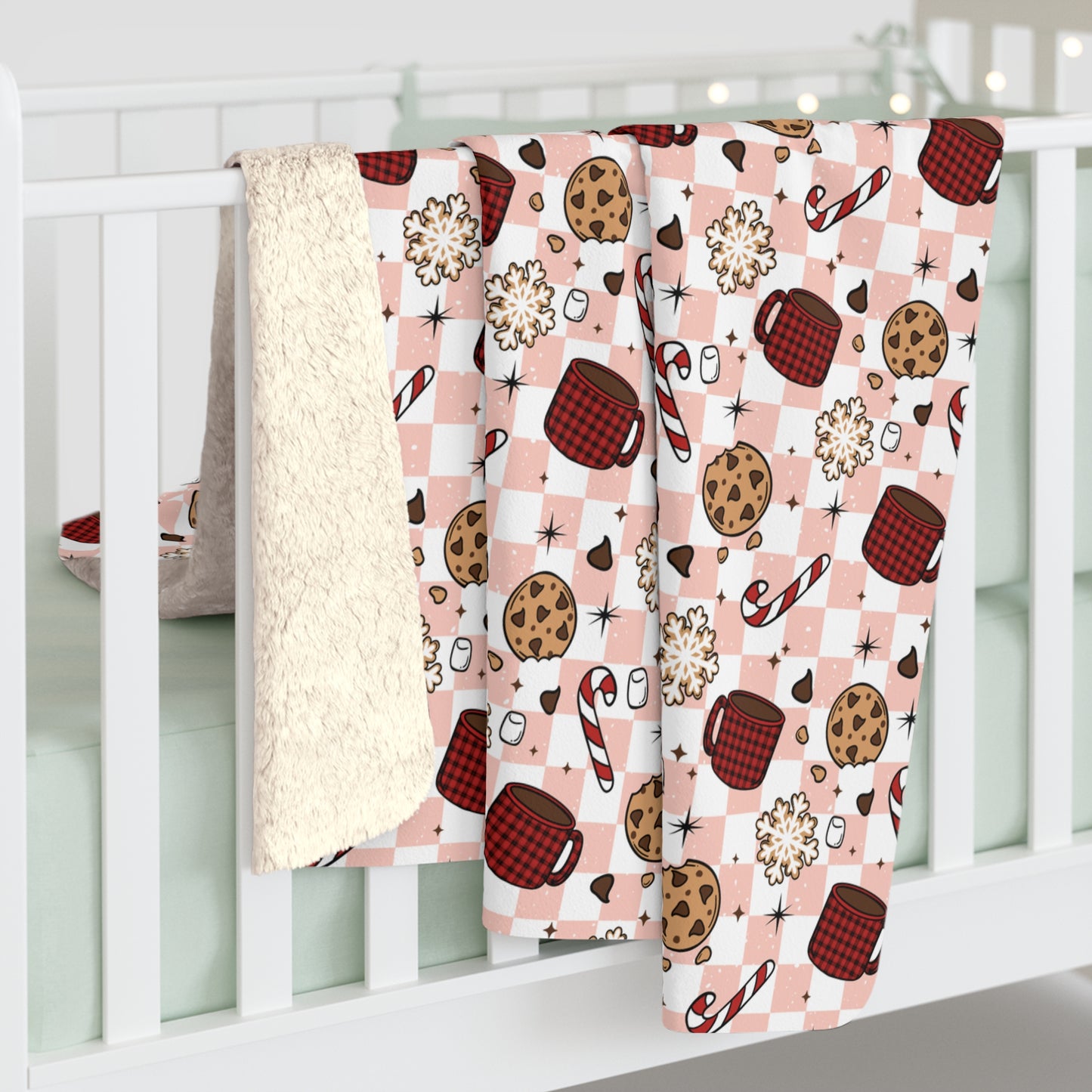 Cookies and Cocoa Sherpa Fleece Blanket