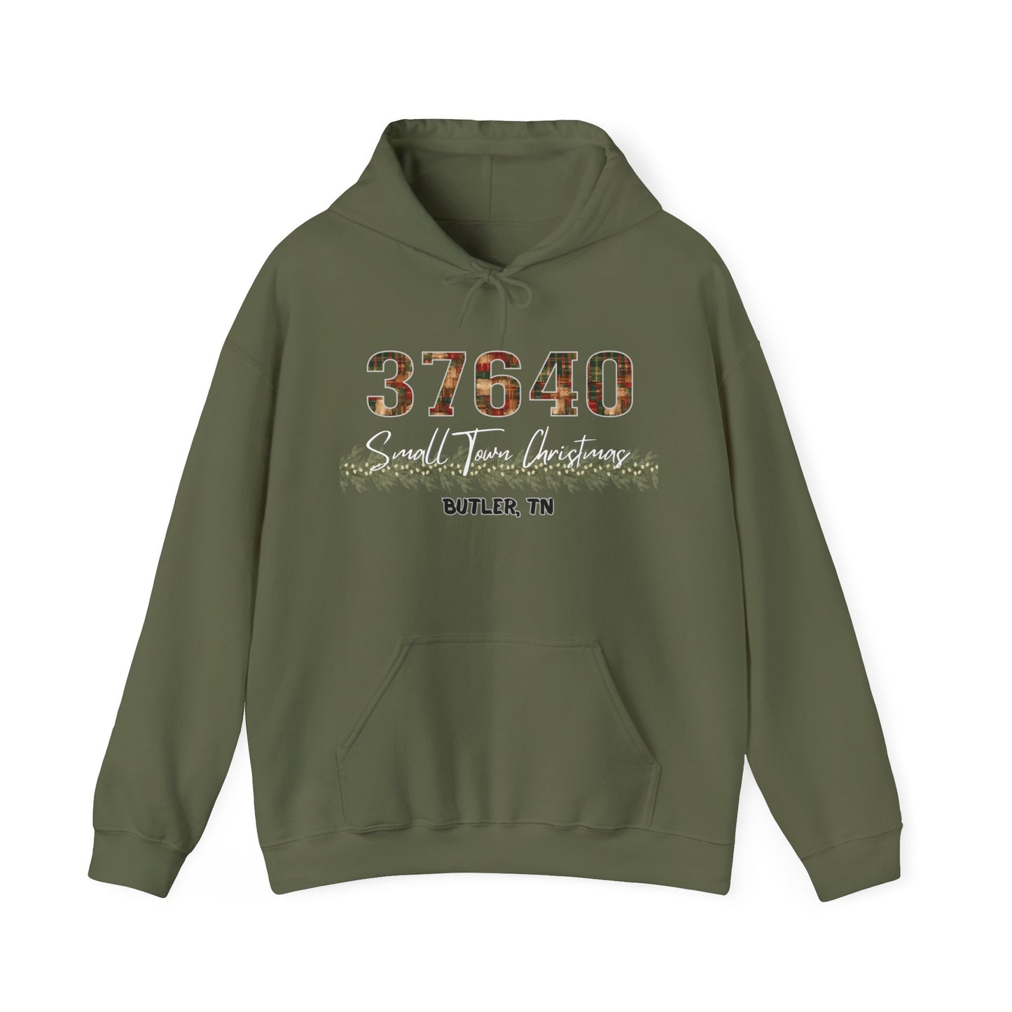 Small Town Christmas Hoodie - Butler | Cozy Winter Apparel, Gift for Him/Her, Holiday Outfit, Family Gathering Clothes