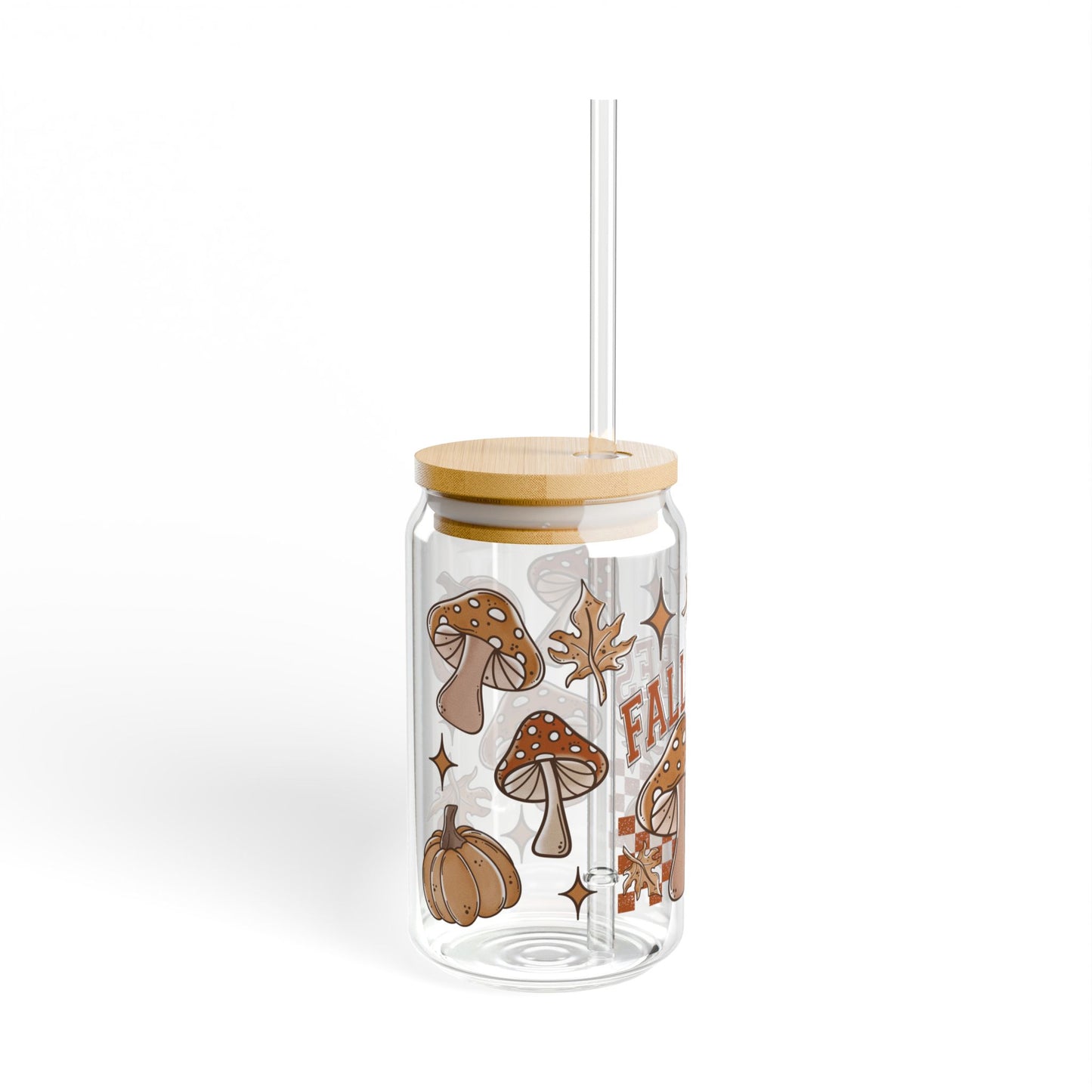 Fall Vibes Sipper Glass, 16oz
