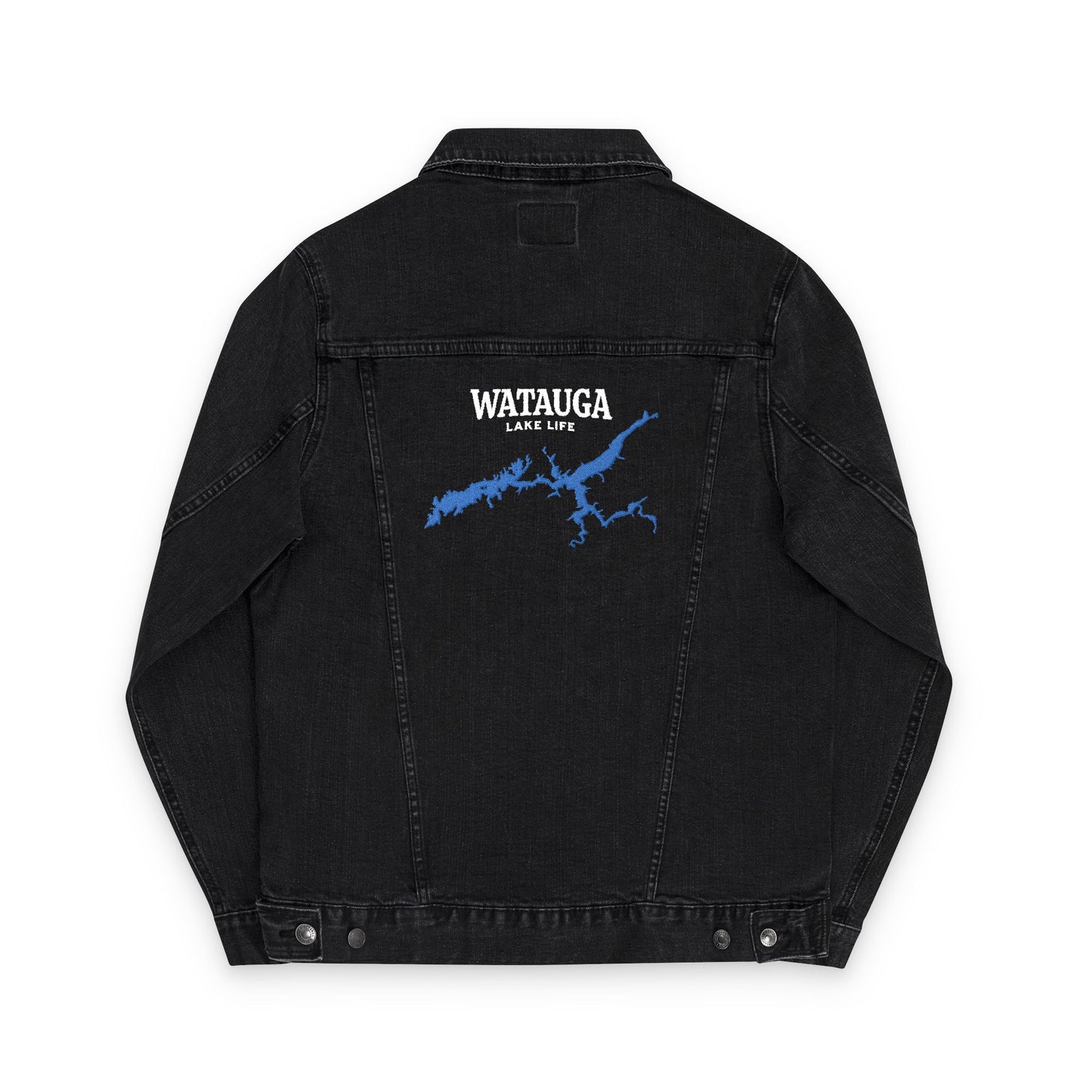 Watauga Lake Life Denim Jacket | Lake Life | Watauga Lake | Tennessee Living | Custom Denim Outerwear