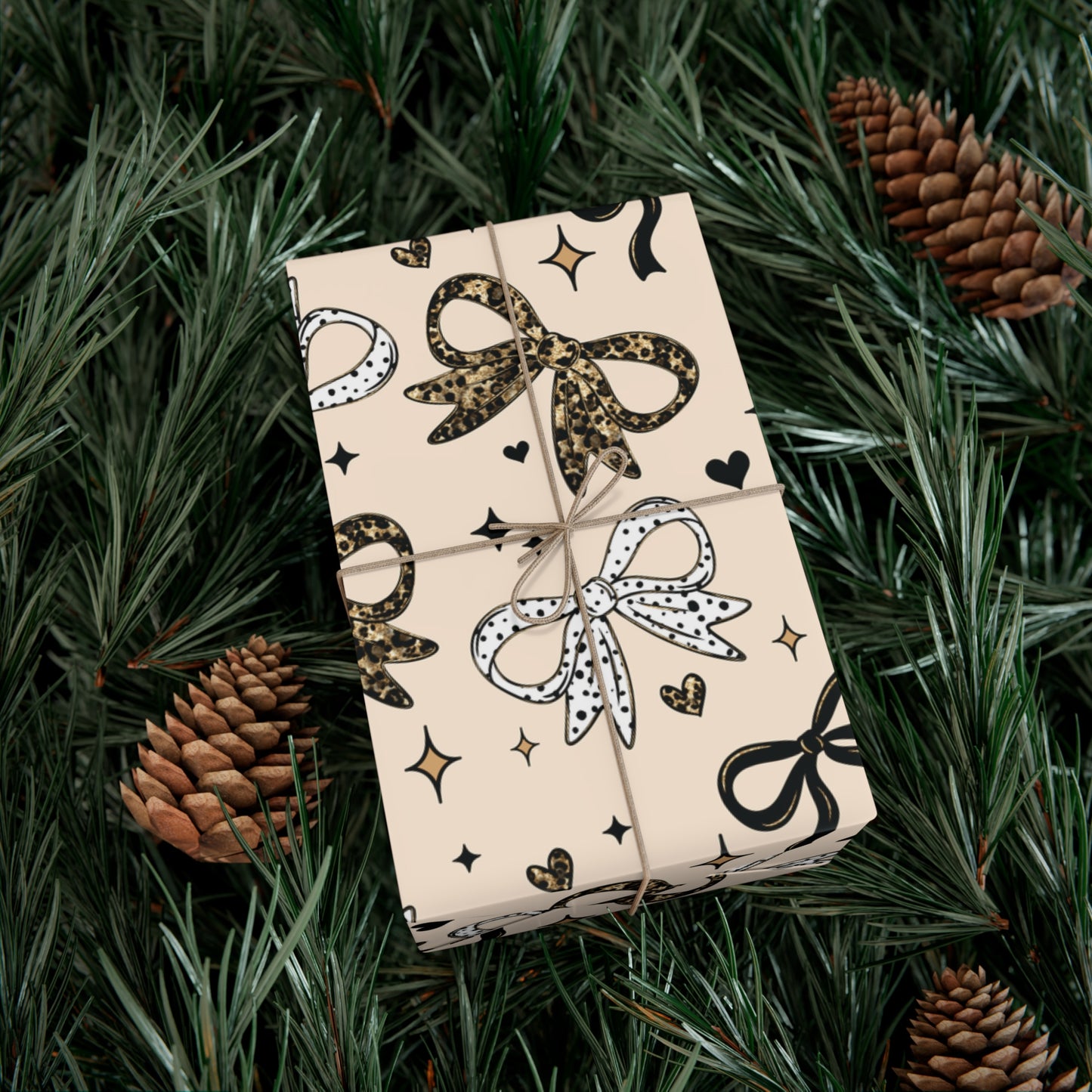 Cheetah Bows Gift Wrap Papers