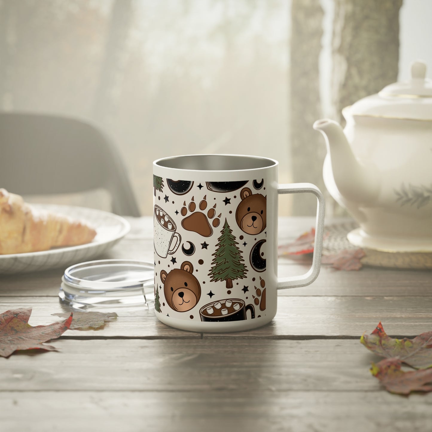 Bears Cocoa Camping Insulated Coffee Mug, 10oz