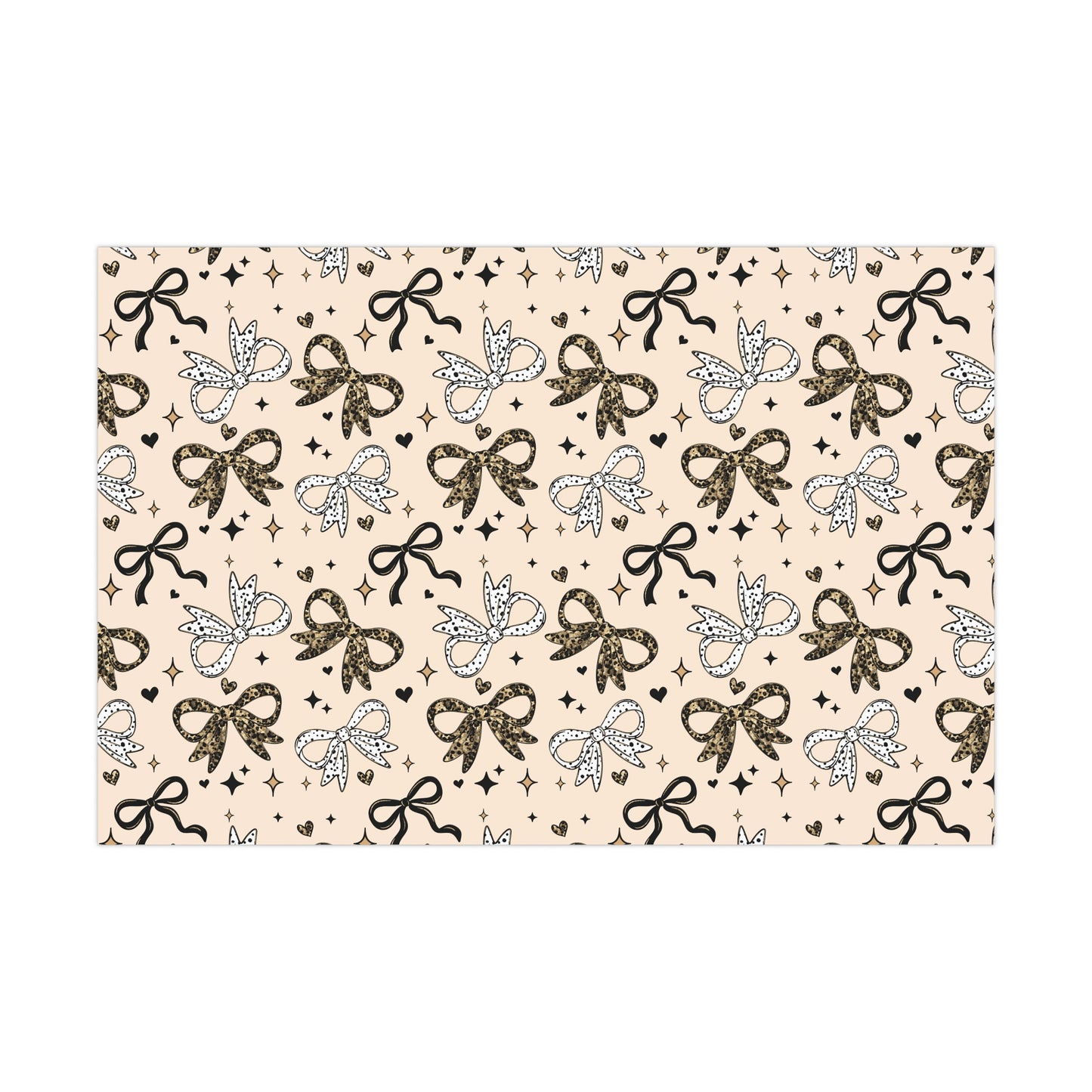 Cheetah Bows Gift Wrap Papers