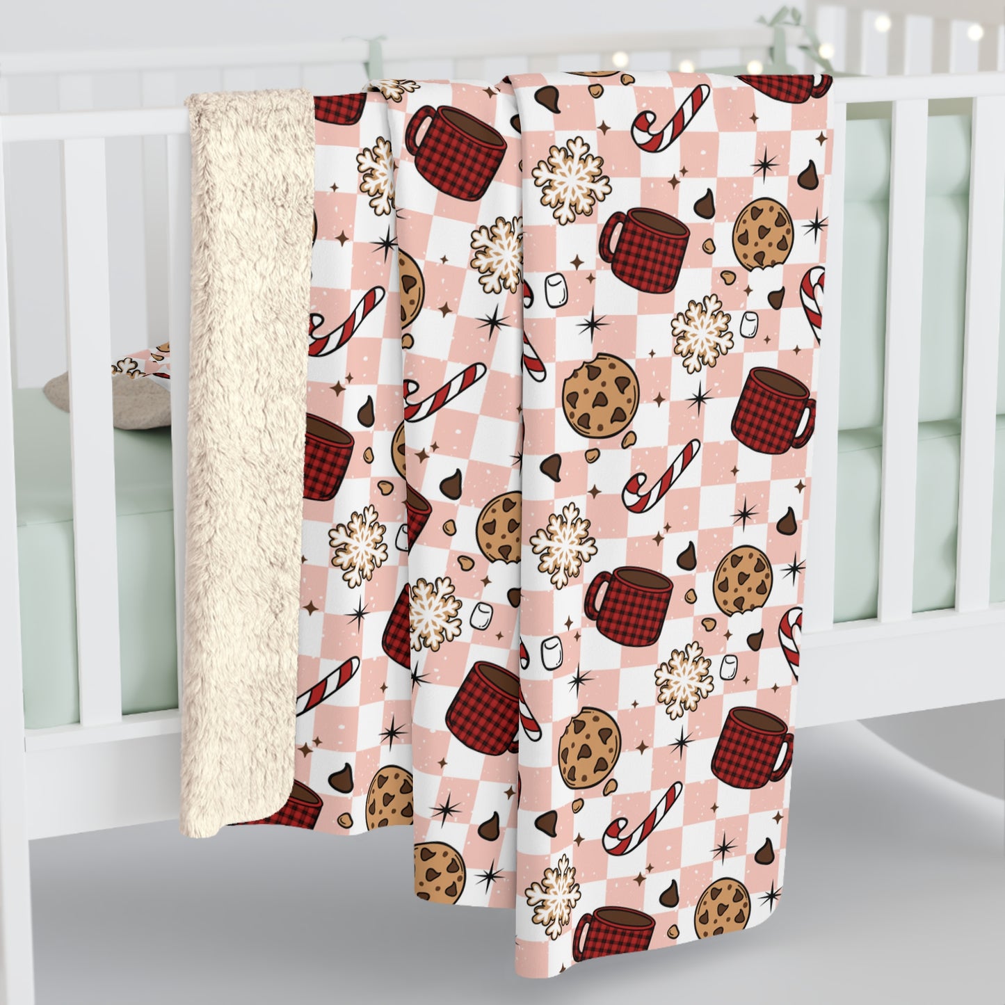 Cookies and Cocoa Sherpa Fleece Blanket