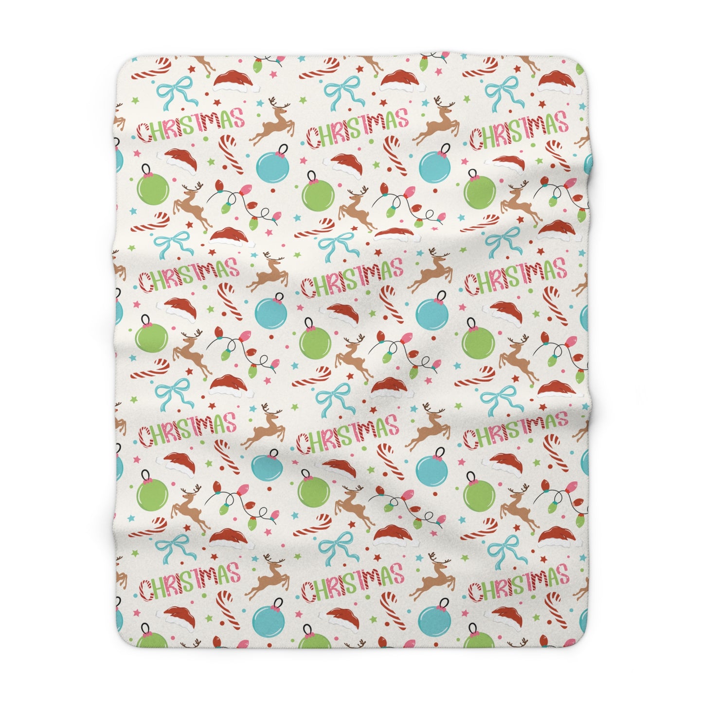 Simple Christmas Sherpa Fleece Blanket