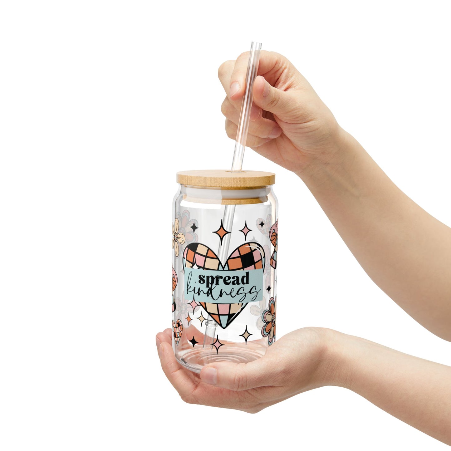 Spread Kindness Sipper Glass, 16oz