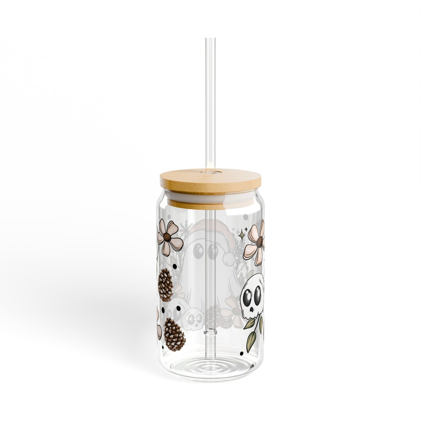 White Ghostie Sipper Glass, 16oz