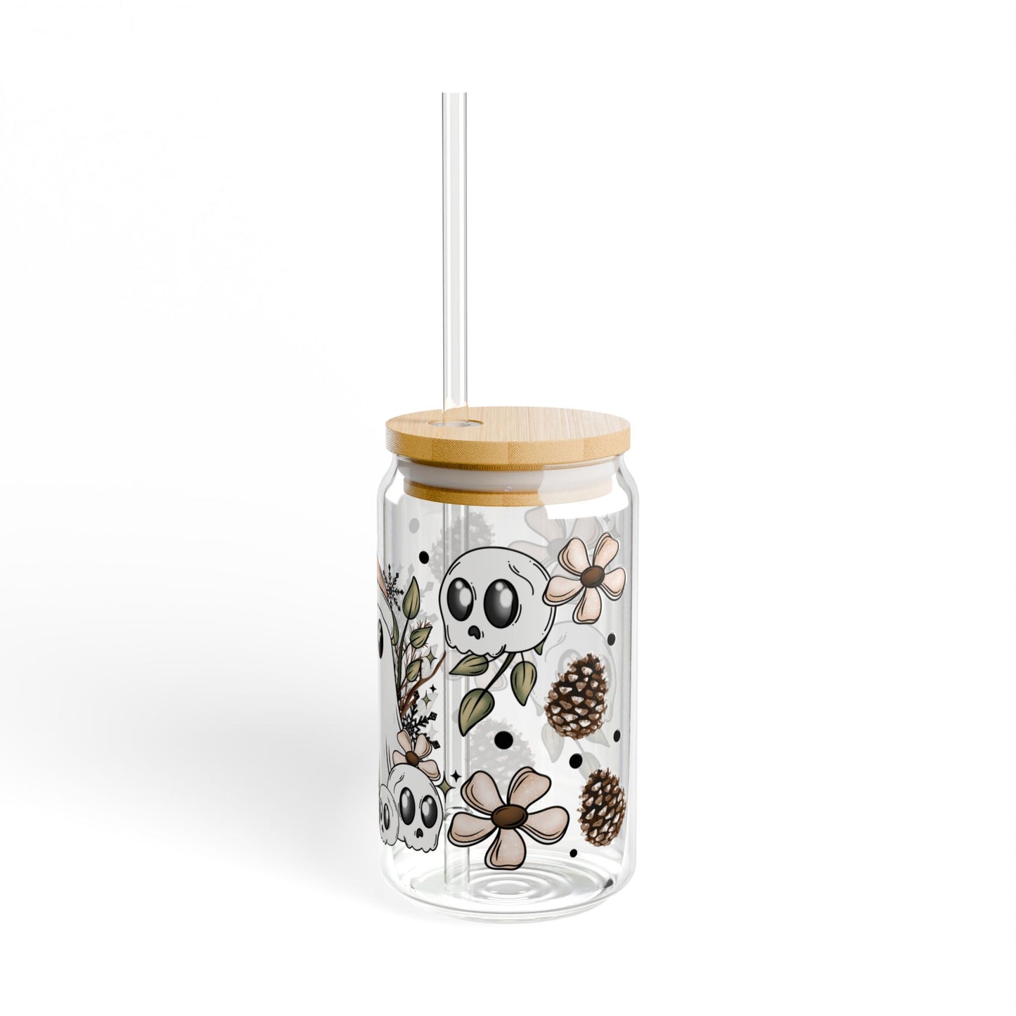 White Ghostie Sipper Glass, 16oz