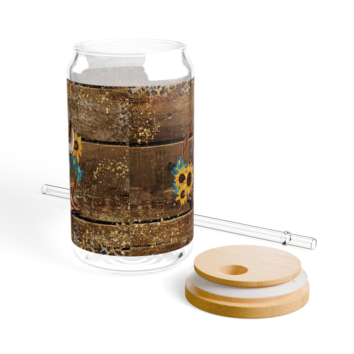 Western Cowgirl Sipper Glass, 16oz