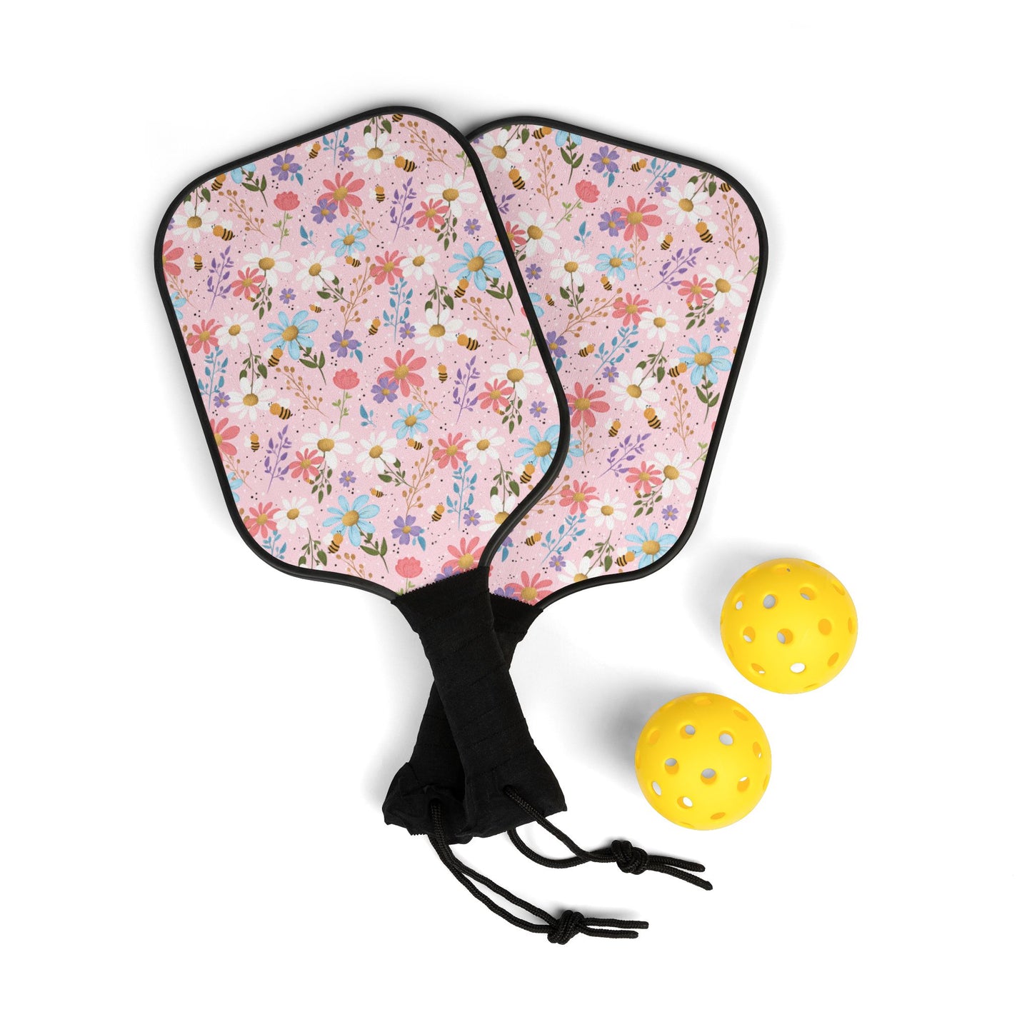 Wildflowers & Bees Pickleball Paddle Set with Balls