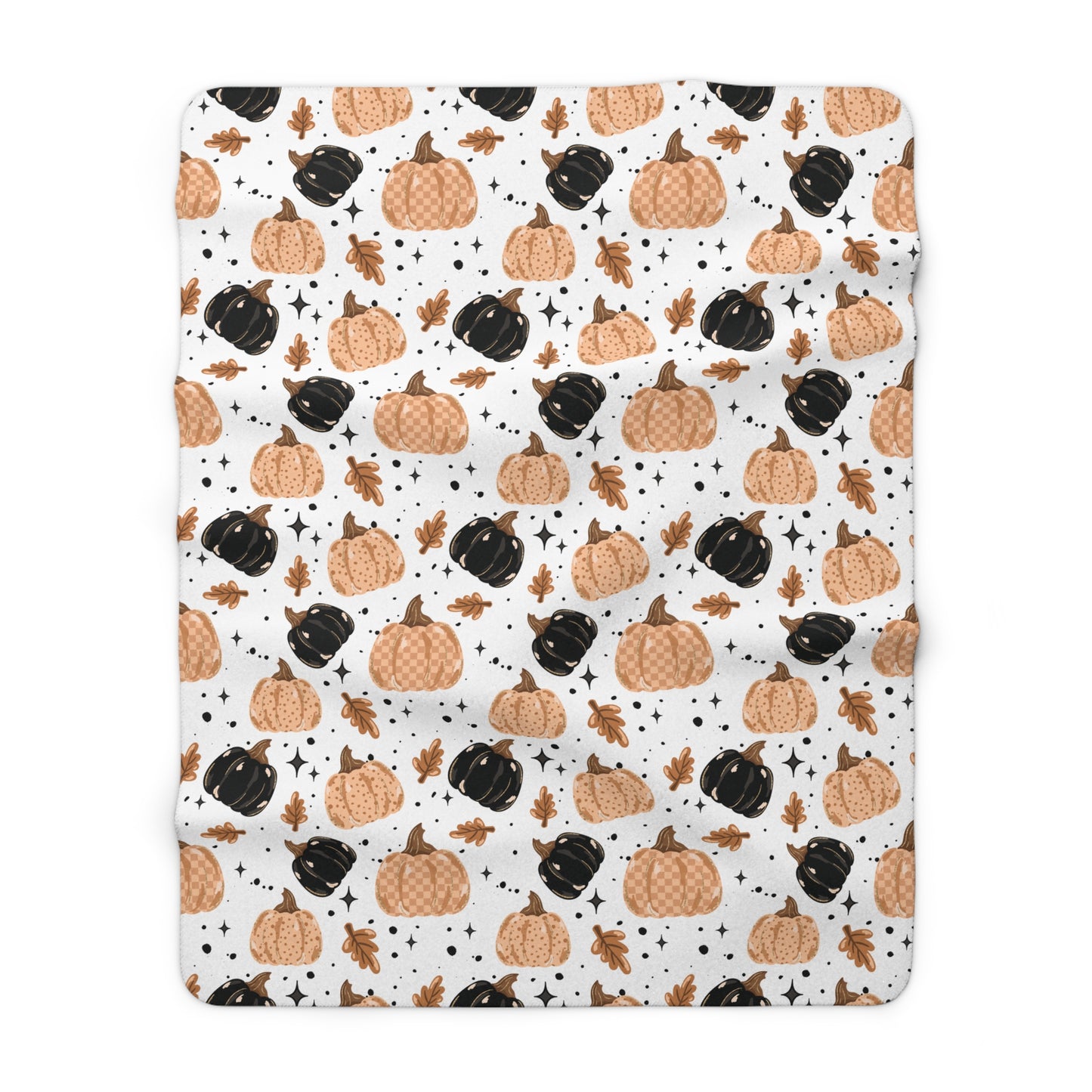 Fall Pumkins Sherpa Fleece Blanket