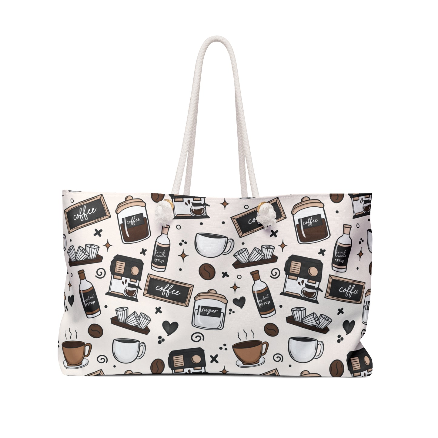 Coffee Bar Weekender Bag - Eco-Friendly Travel Tote