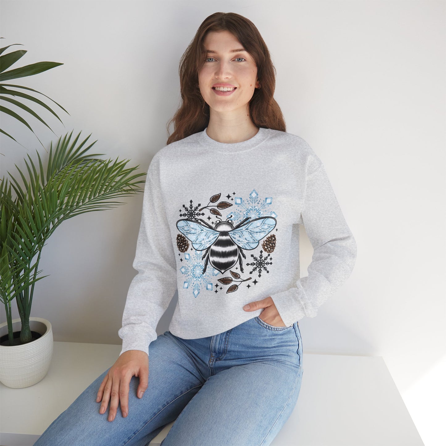 Winter Bee Crewneck and 40oz Insulated Tumblr Bundle