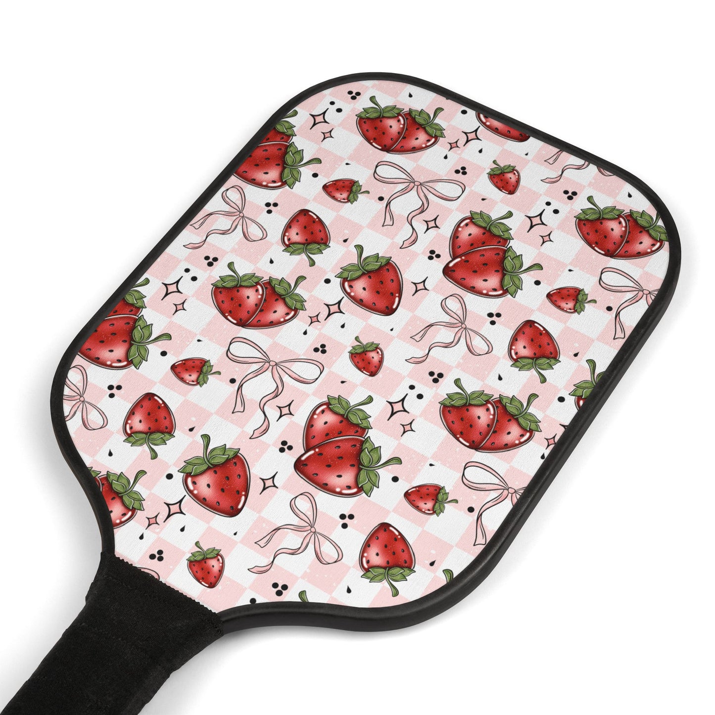 Strawberry Season Pickleball Paddle Set with Balls